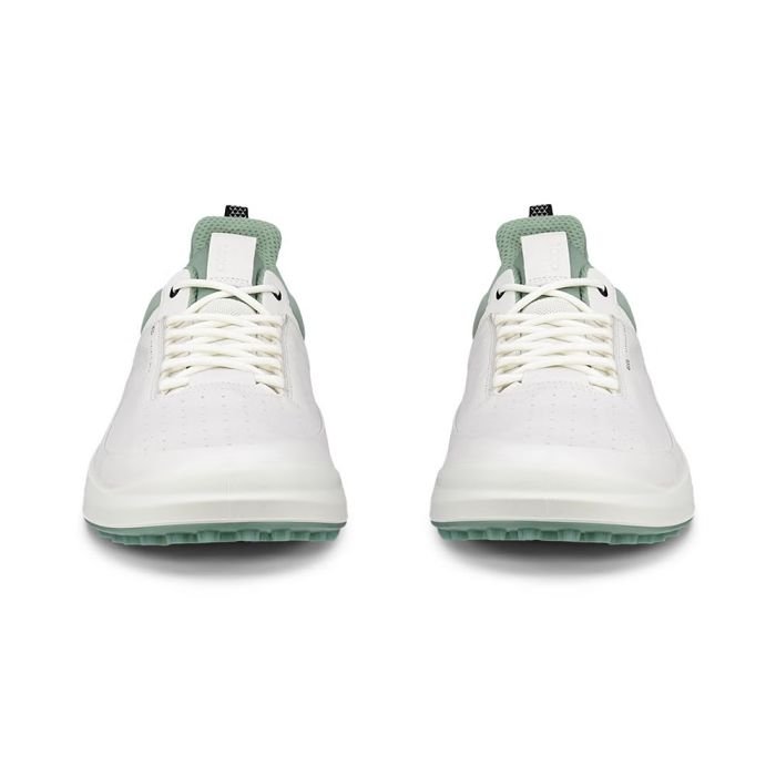 ECCO Men’s M Golf Core Hybrid XW Spikeless Shoes - White/Sedum Green