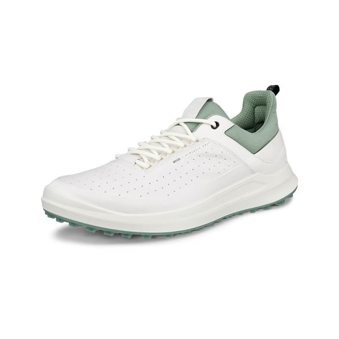 ECCO Men’s M Golf Core Hybrid XW Spikeless Shoes - White/Sedum Green