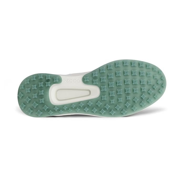 ECCO Men’s M Golf Core Hybrid XW Spikeless Shoes - White/Sedum Green