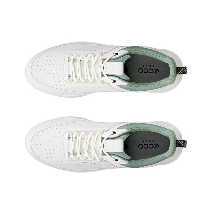 ECCO Men’s M Golf Core Hybrid XW Spikeless Shoes - White/Sedum Green