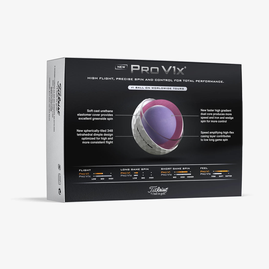 TITLEIST Pro V1x Golf Ball -12 Balls - White (2025)