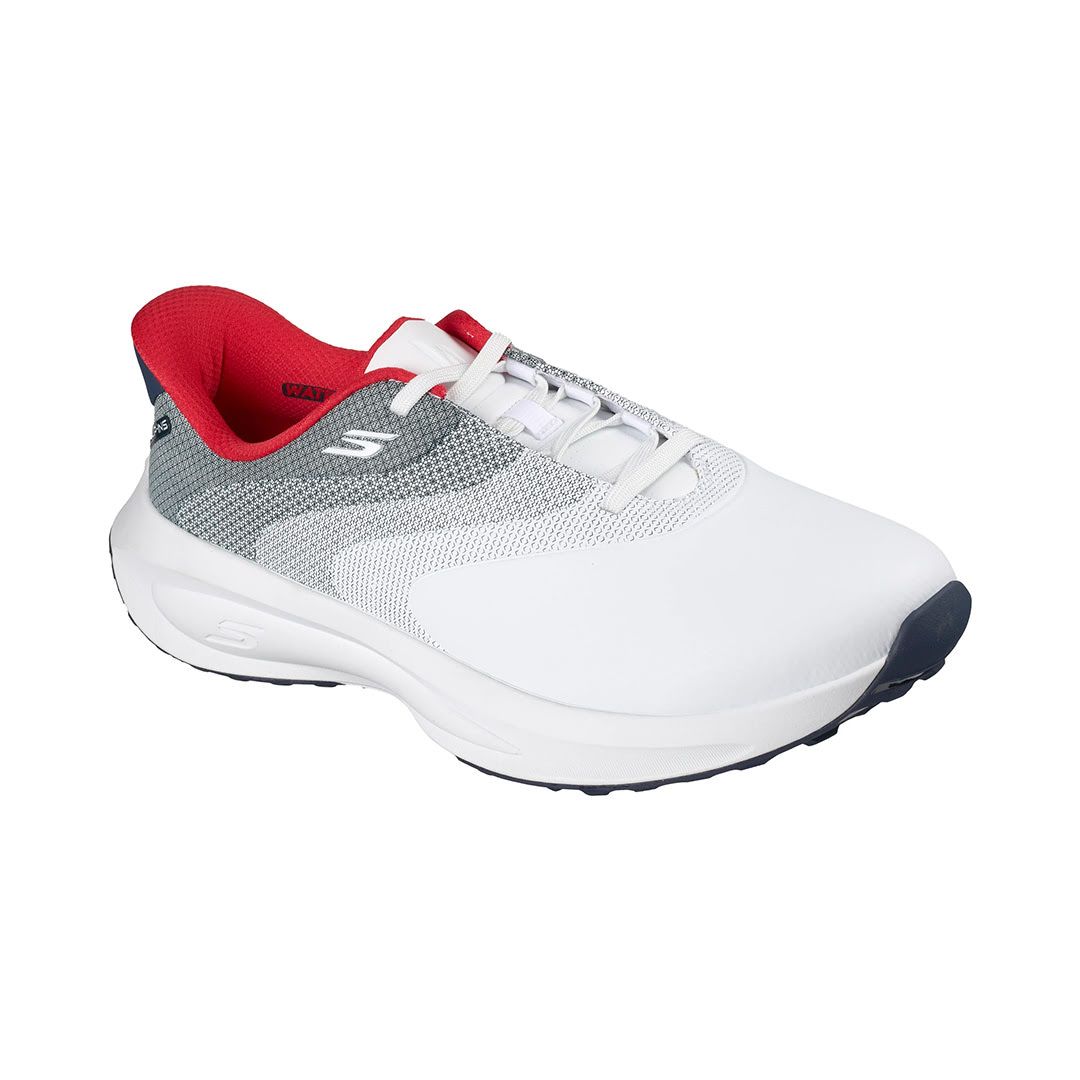 SKECHERS Men’s Flow Slip-ins MD Spikeless Golf Shoes - White/Navy