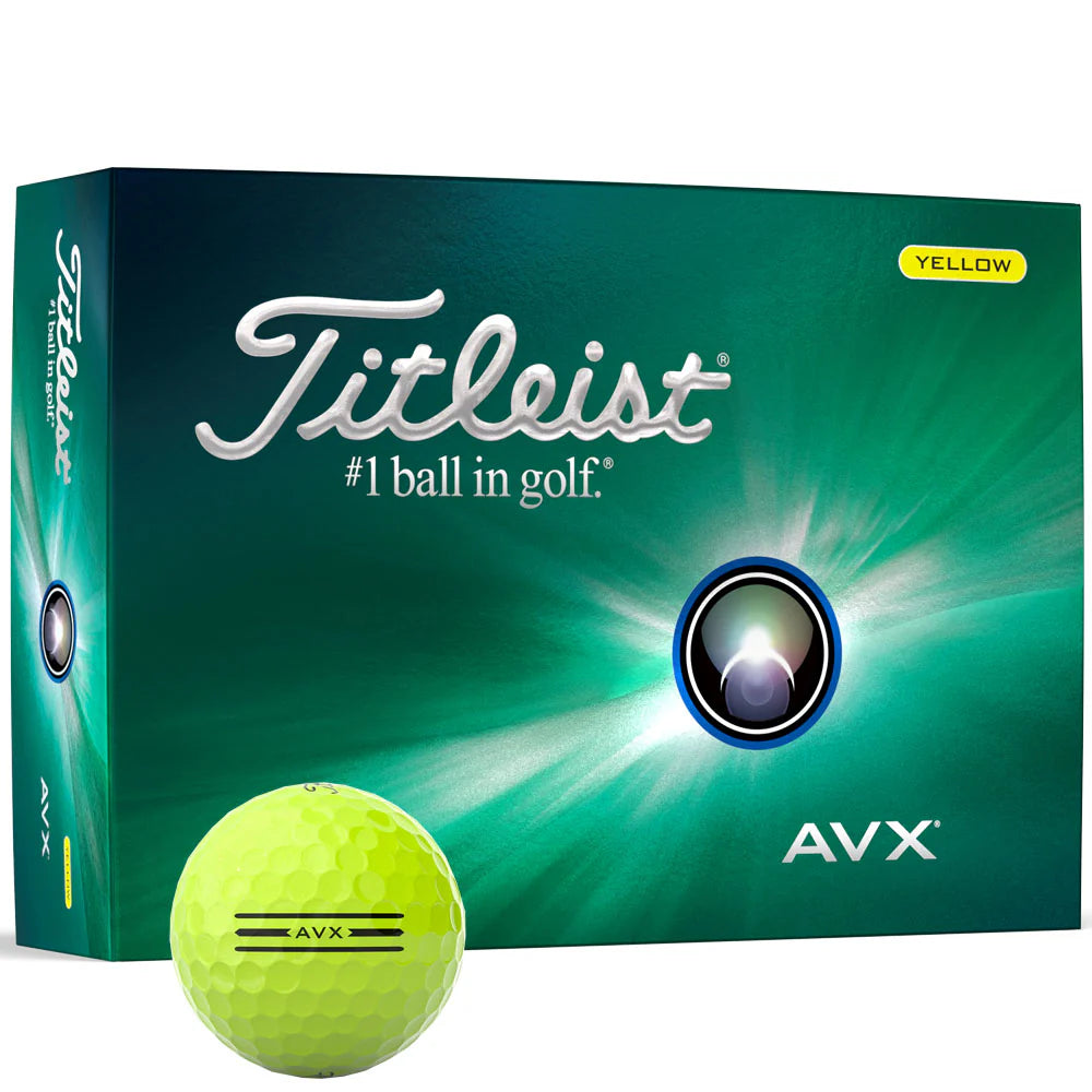 TITLEIST AVX Golf Balls - Yellow - 12 Balls