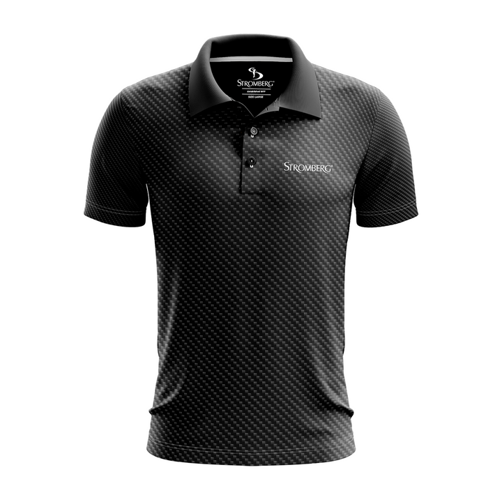 STROMBERG Carbon Black Performance Golf Polo - Black