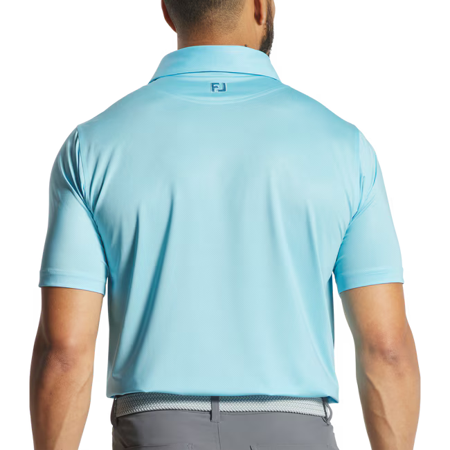 FOOTJOY Men's Tonal Dot Lisle Golf Polo T-Shirt - Light Blue