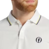 FOOTJOY 152nd Open Championship Solid with Trim Pique Shirt- White/Yellow