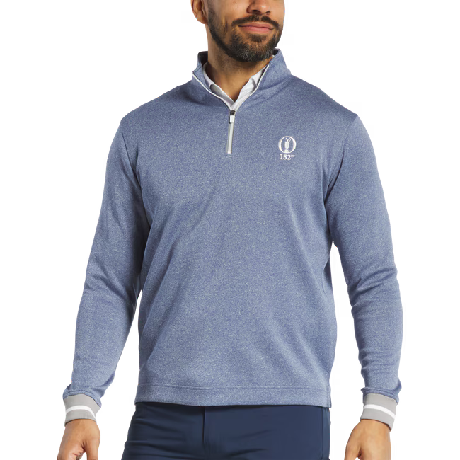 FOOTJOY 152nd Open Championship Ribbed Quarter Zip Chill-Out Open Blue