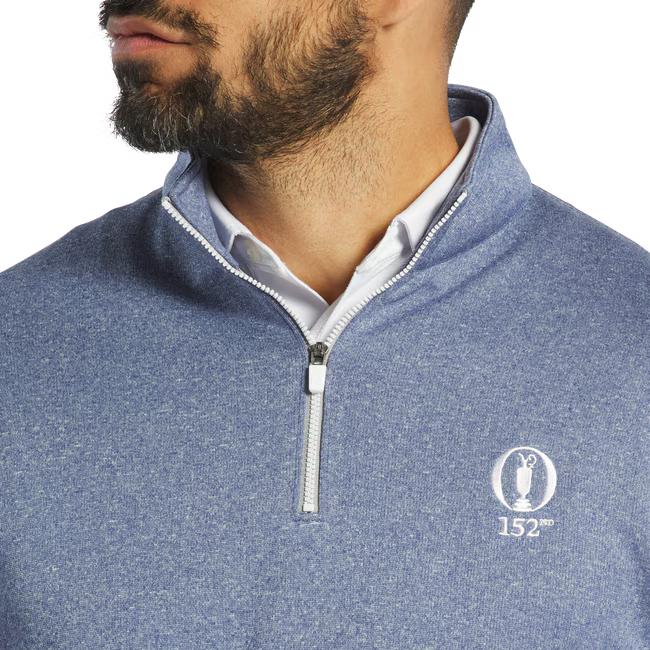 FOOTJOY 152nd Open Championship Ribbed Quarter Zip Chill-Out Open Blue