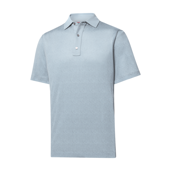 FOOTJOY Men's Tonal Texture Print Pique Polo Shirt - Skyway