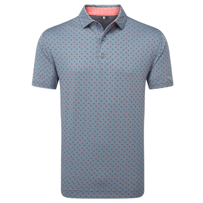 FOOTJOY Men's Flower Bud Foulard Golf Polo Shirt - Flint
