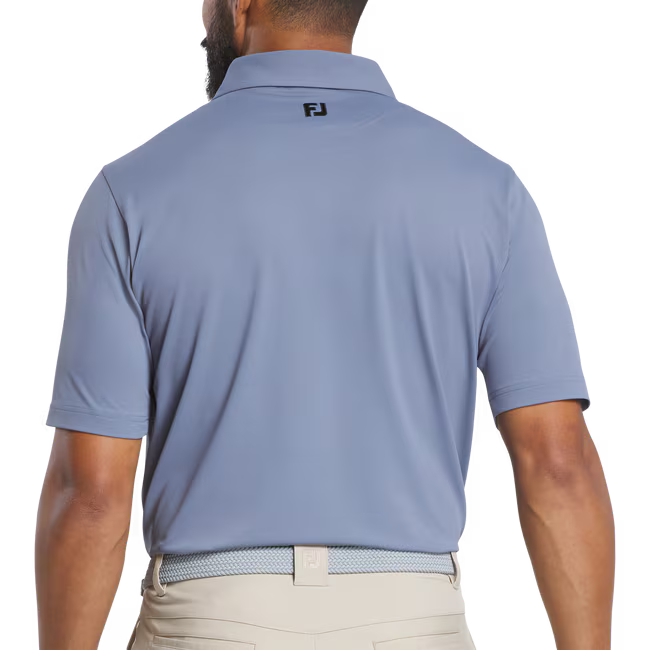 FOOTJOY Solid Pique Golf Polo Shirt - Flint/Black