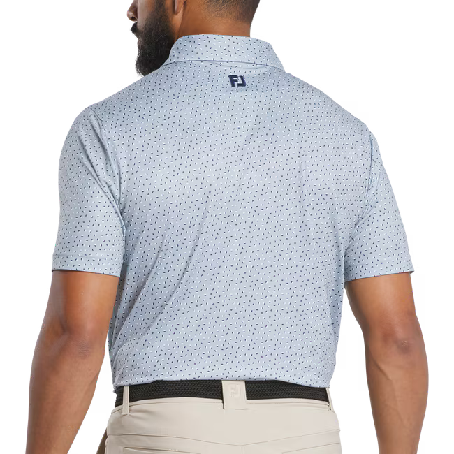 FOOTJOY Men's Bounce Print Lisle Polo Shirt - Grey