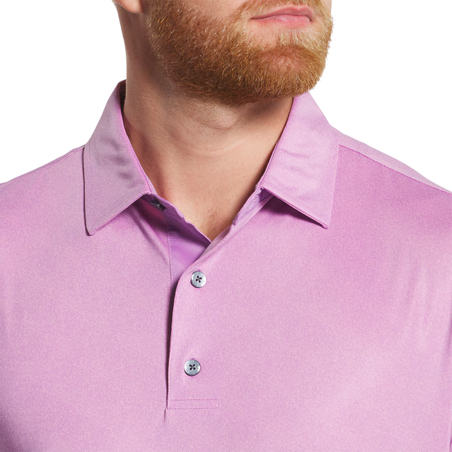FOOTJOY Men's Speckle Print Lisle Polo Shirt - Lavender