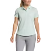 FOOTJOY Women's Speckle Print Lisle Polo Shirt - Pistachio/White