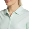 FOOTJOY Women's Speckle Print Lisle Polo Shirt - Pistachio/White