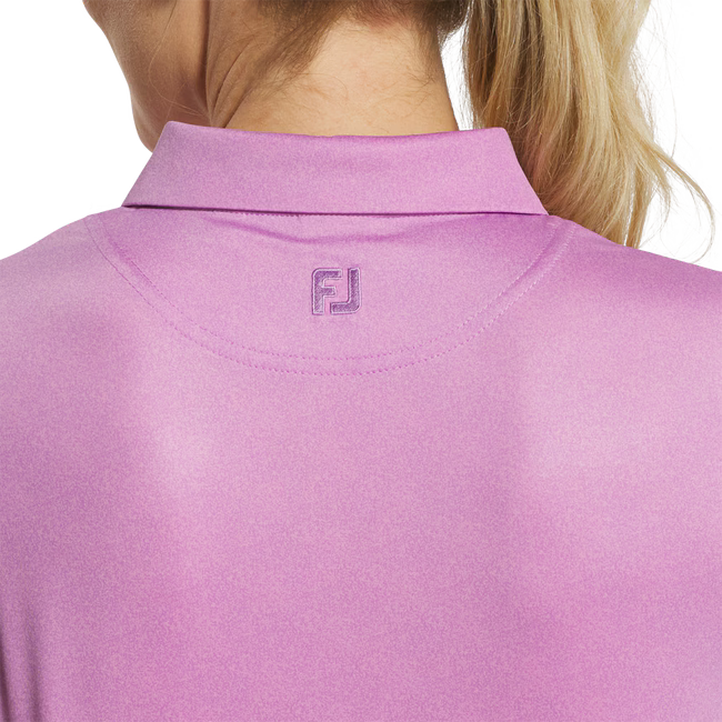 FOOTJOY Women’s Speckle Print Lisle Polo Shirt – Lavender