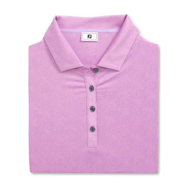 FOOTJOY Women’s Speckle Print Lisle Polo Shirt – Lavender
