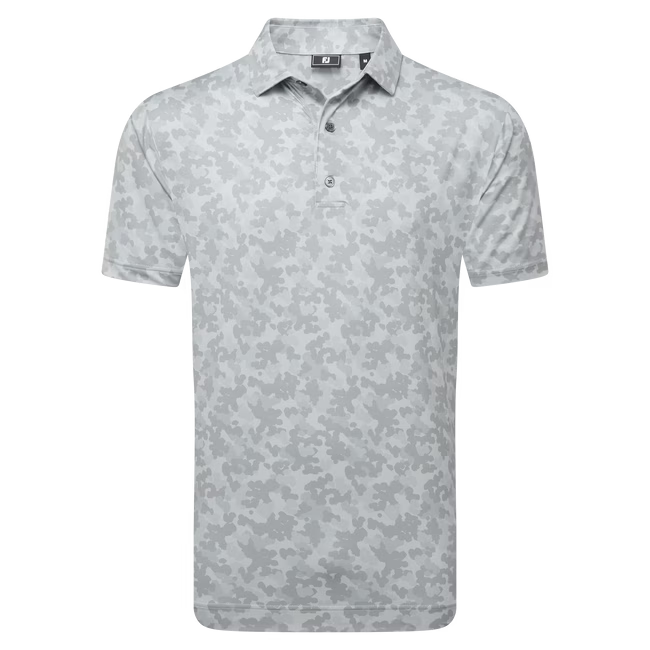 FOOTJOY Men's Leaf Camo Lisle Polo Shirt - Grey