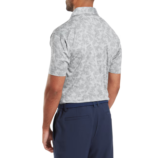 FOOTJOY Men's Leaf Camo Lisle Polo Shirt - Grey