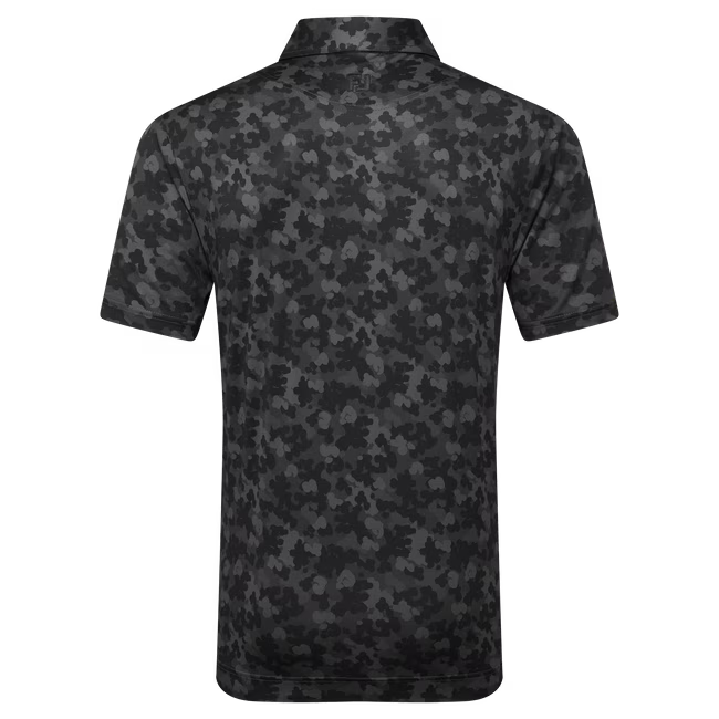 FOOTJOY Men's Leaf Camo Lisle Polo Shirt - Black