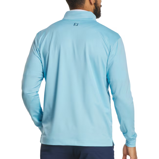 FOOTJOY Men’s Tonal Deco Diamond Quarter-Zip Mid Layer - Air Blue