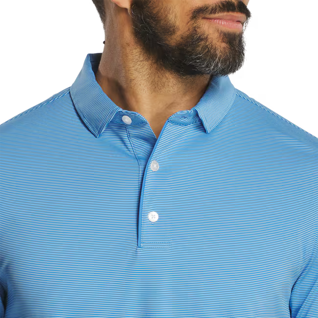 FOOTJOY Men’s Sun Protection Long Sleeve Golf Polo - Marina Tonal (US Sizes)