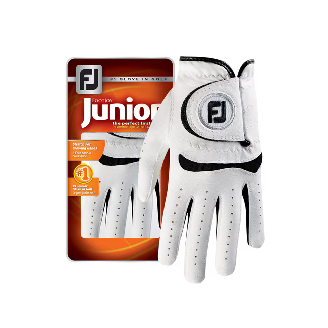 FOOTJOY Junior's Golf Glove - Left Hand - White Assorted