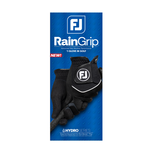 FOOTJOY Men's Rain Grip Golf Glove - Left hand - Black/Assorted