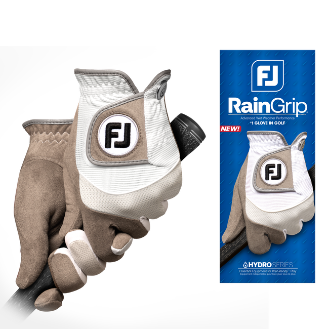 FOOTJOY Men's Rain Grip Golf Glove - Left Hand - White