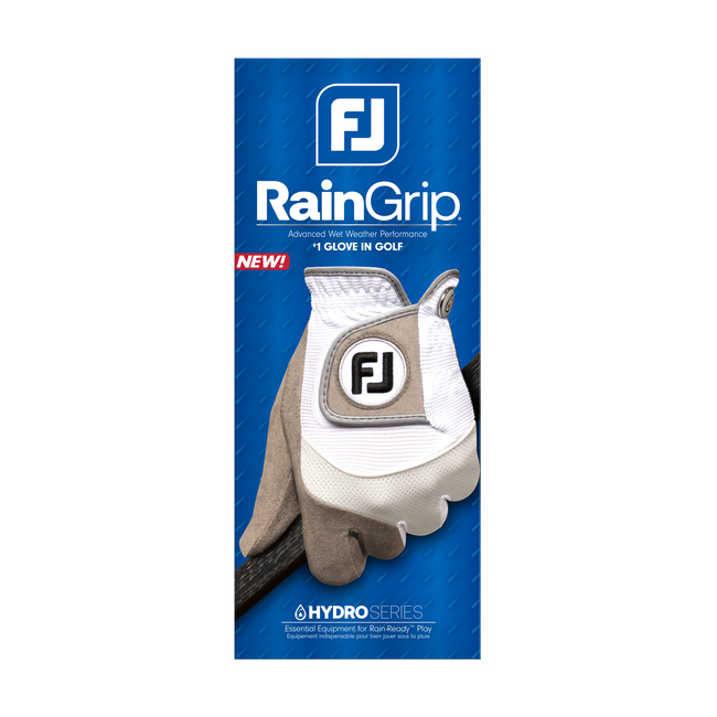 FOOTJOY Men's Rain Grip Golf Glove - Left Hand - White