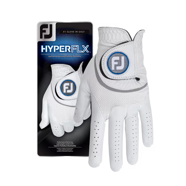 FOOTJOY HyperFLX Men's Golf Glove - Left Hand - White