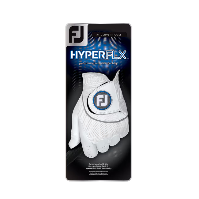 FOOTJOY HyperFLX Men's Golf Glove - Left Hand - White