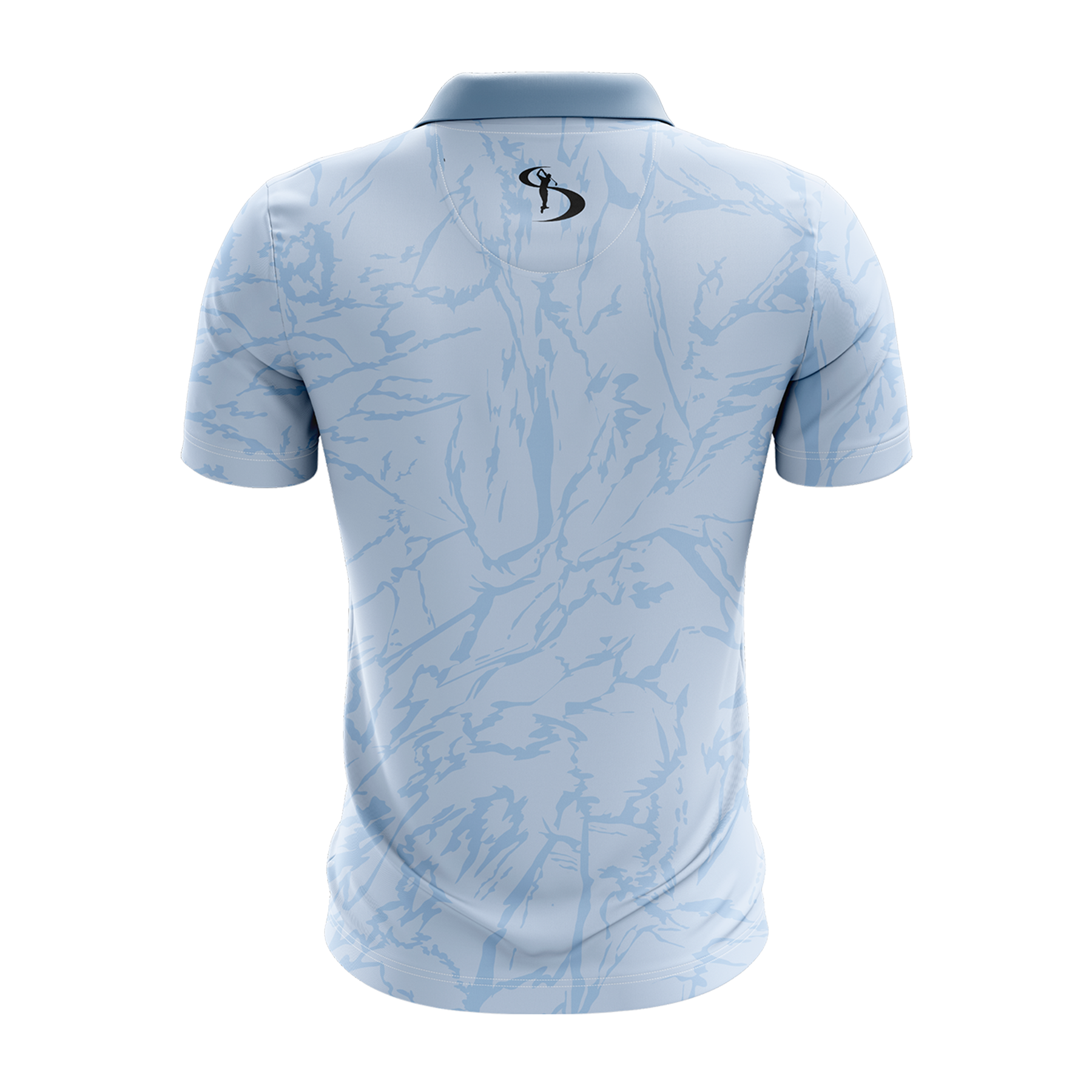 STROMBERG Frost Bite Frost Blue Performance Golf Polo Shirt - Frost Blue/Frost Bite
