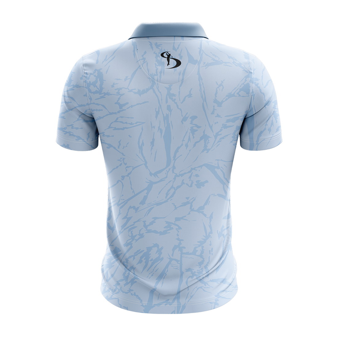 STROMBERG Frost Bite Frost Blue Performance Golf Polo Shirt - Frost Blue/Frost Bite