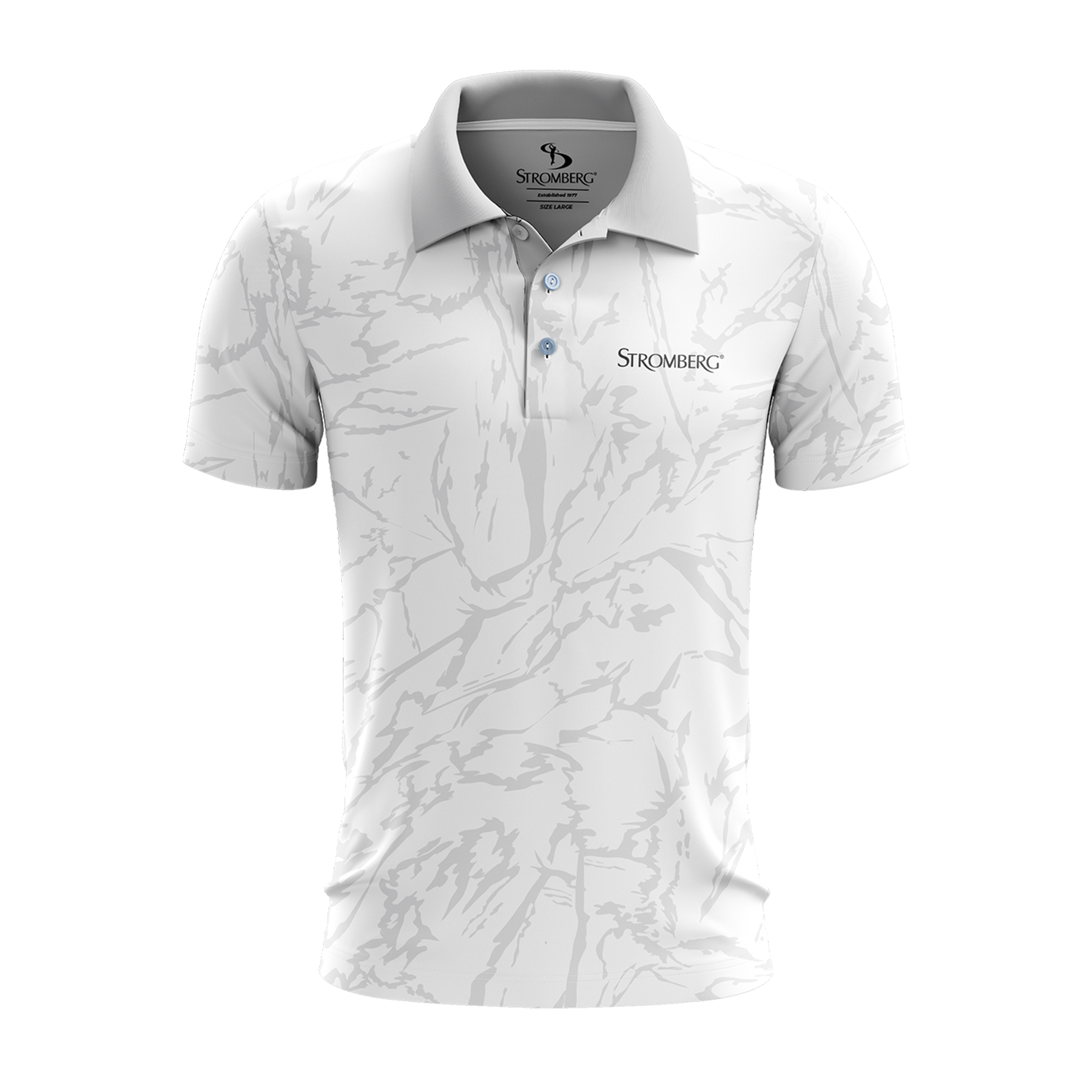 STROMBERG Frost Bite Men’s White Performance Golf Polo Shirt - White