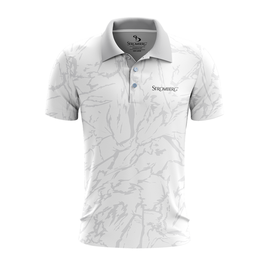STROMBERG Frost Bite Men’s White Performance Golf Polo Shirt - White