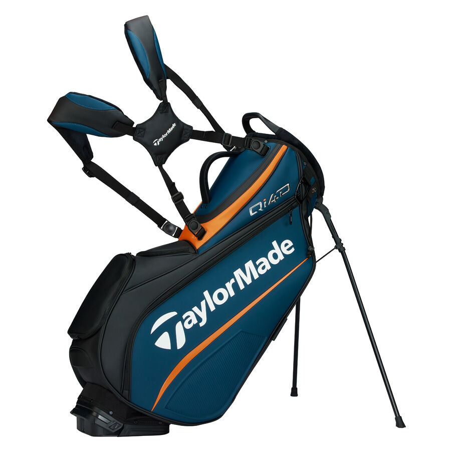 TAYLORMADE Qi4D Tour Stand Bag - Black Deep Blue Orange