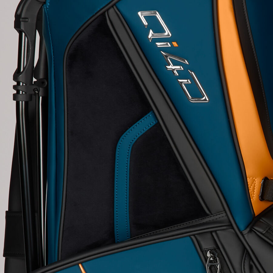 TAYLORMADE Qi4D Tour Stand Bag - Black Deep Blue Orange