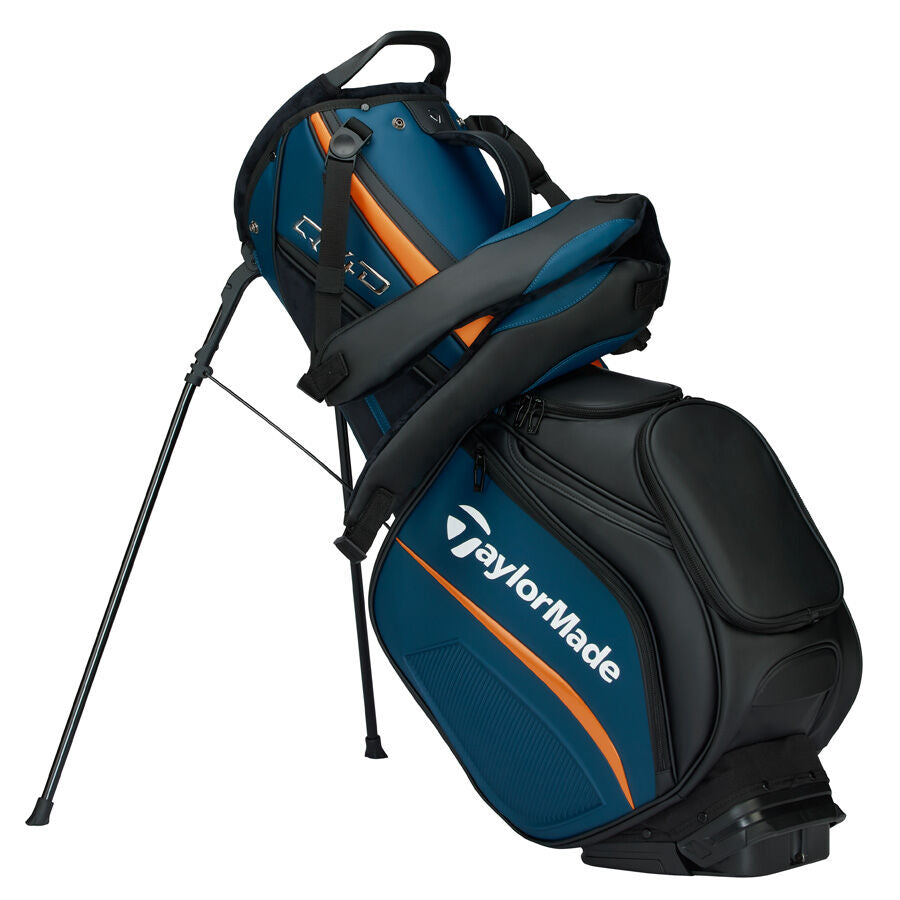 TAYLORMADE Qi4D Tour Stand Bag - Black Deep Blue Orange
