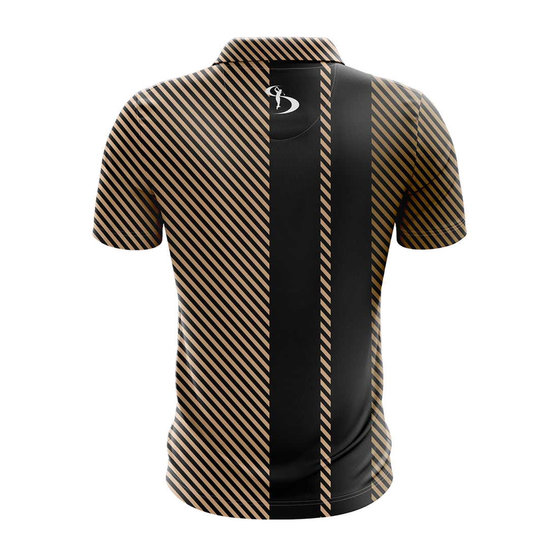 STROMBERG Men's Noir Gold Stripe Golf Polo Shirt - Black/Gold