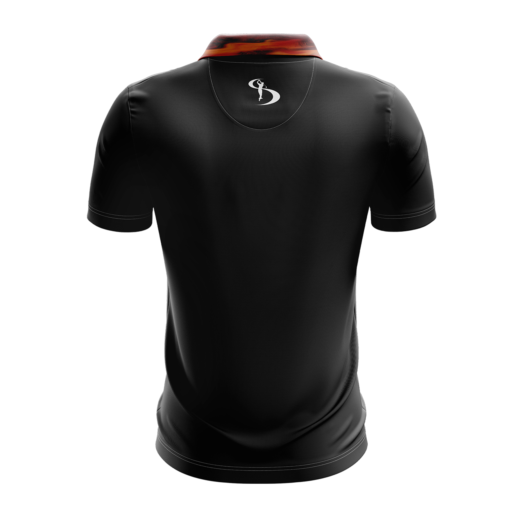 STROMBERG Sunset Bite Black Golf Polo Shirt - Sunset/Black