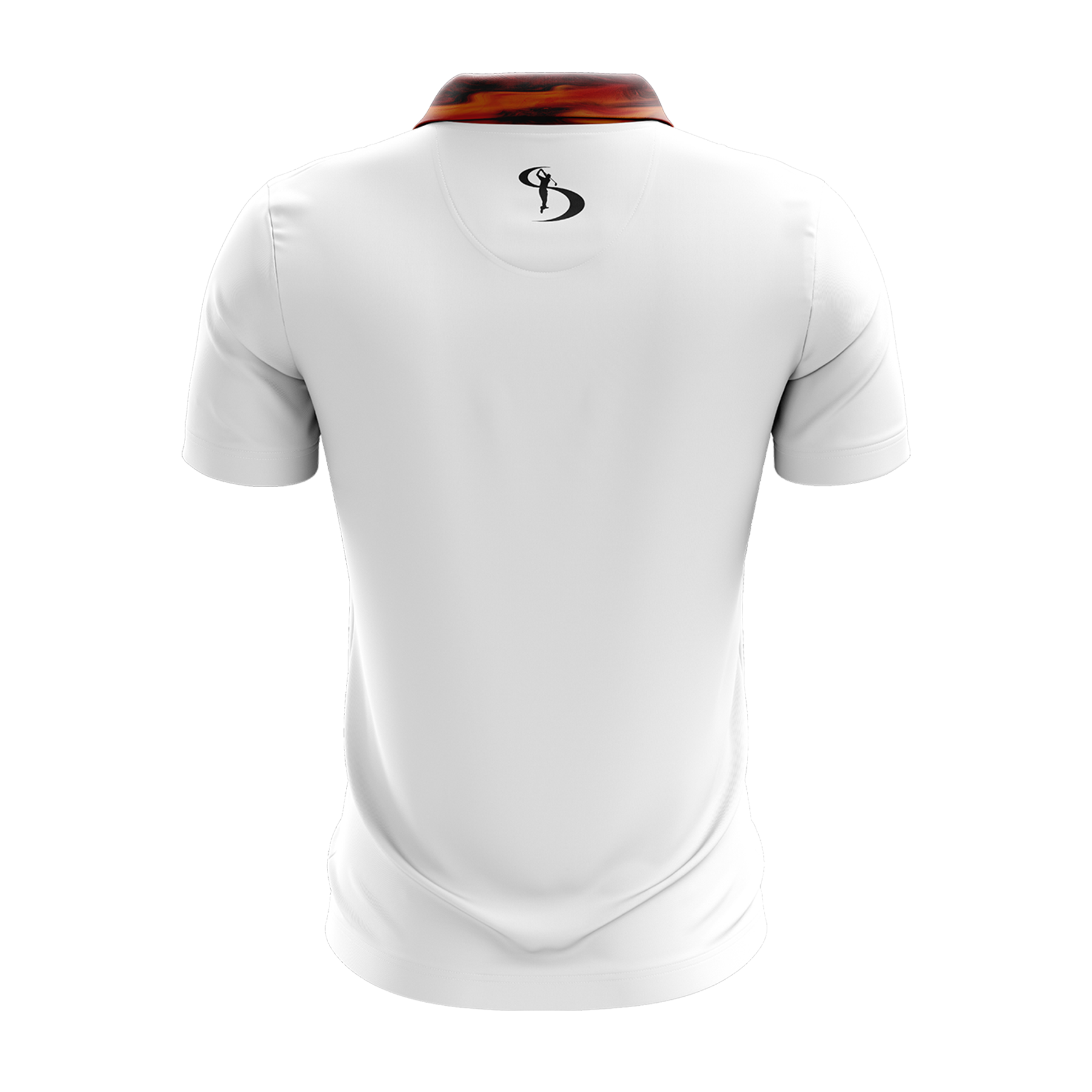 STROMBERG Sunset Bite Men’s Golf Polo Shirt - White/Sunset