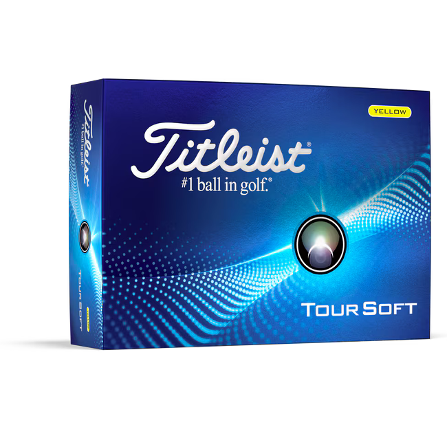 TITLEIST Tour Soft Golf Balls - Yellow - 12 Balls