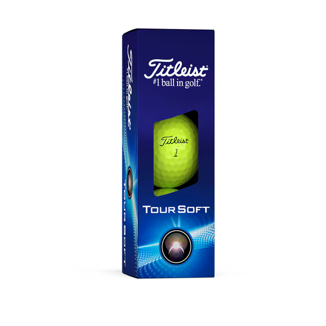 TITLEIST Tour Soft Golf Balls - Yellow - 12 Balls