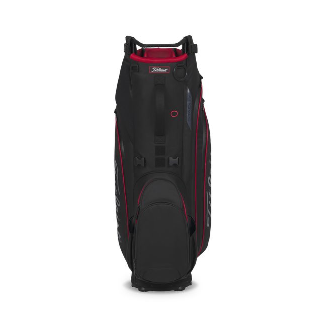 TITLEIST Hybrid 14 StaDry Stand Bag - Black/Black/Red