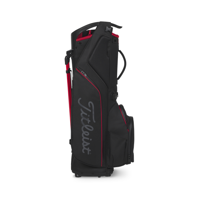 TITLEIST Hybrid 14 StaDry Stand Bag - Black/Black/Red