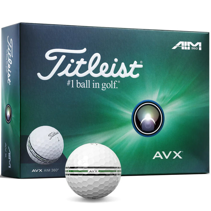 Titleist AVX Aim 360 Full Wrap Golf Balls - White - 12 Balls