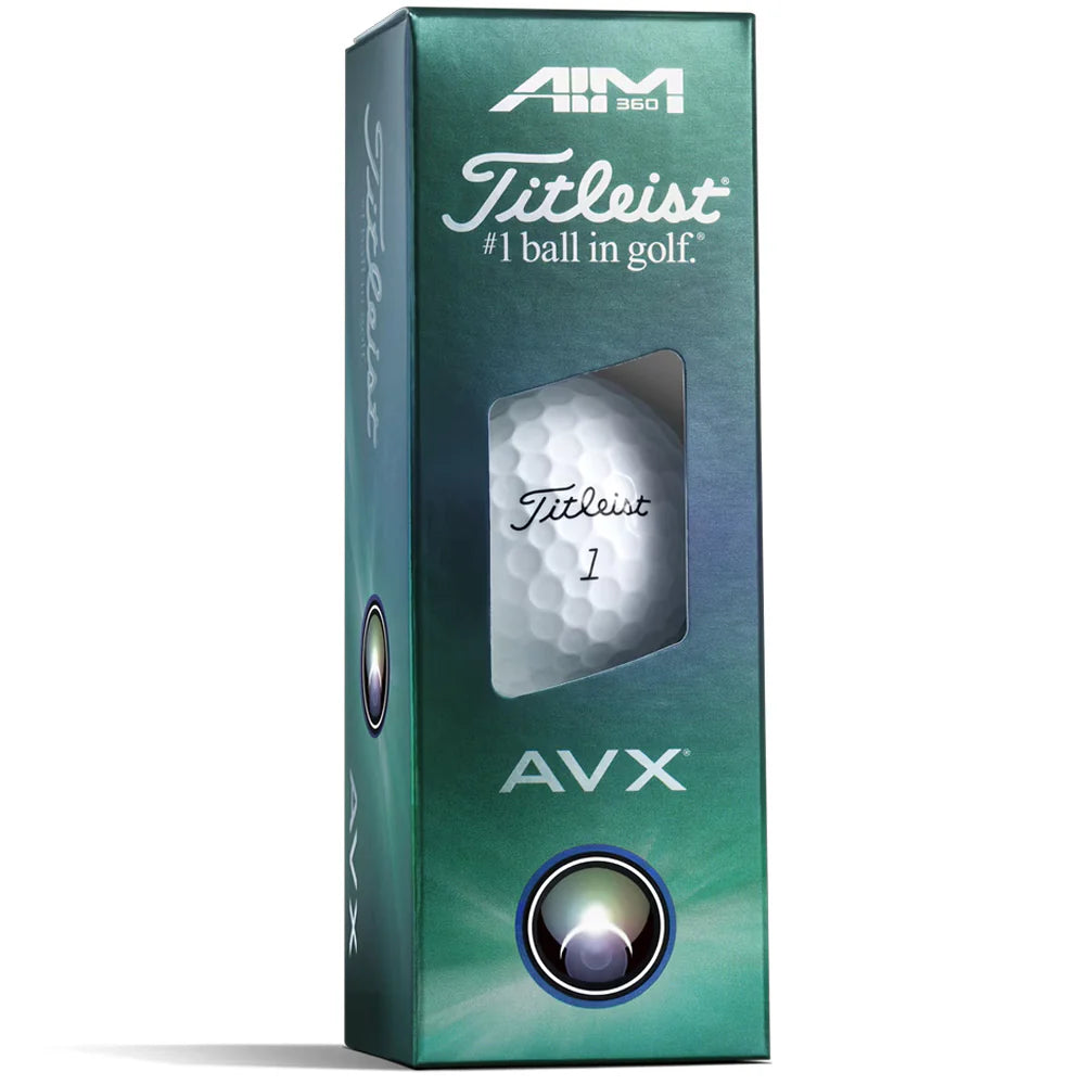 Titleist AVX Aim 360 Full Wrap Golf Balls - White - 12 Balls