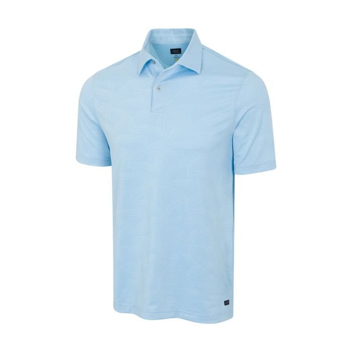 GREG NORMAN Men's Shark Wave Jacquard Polo Shirt - Cloud