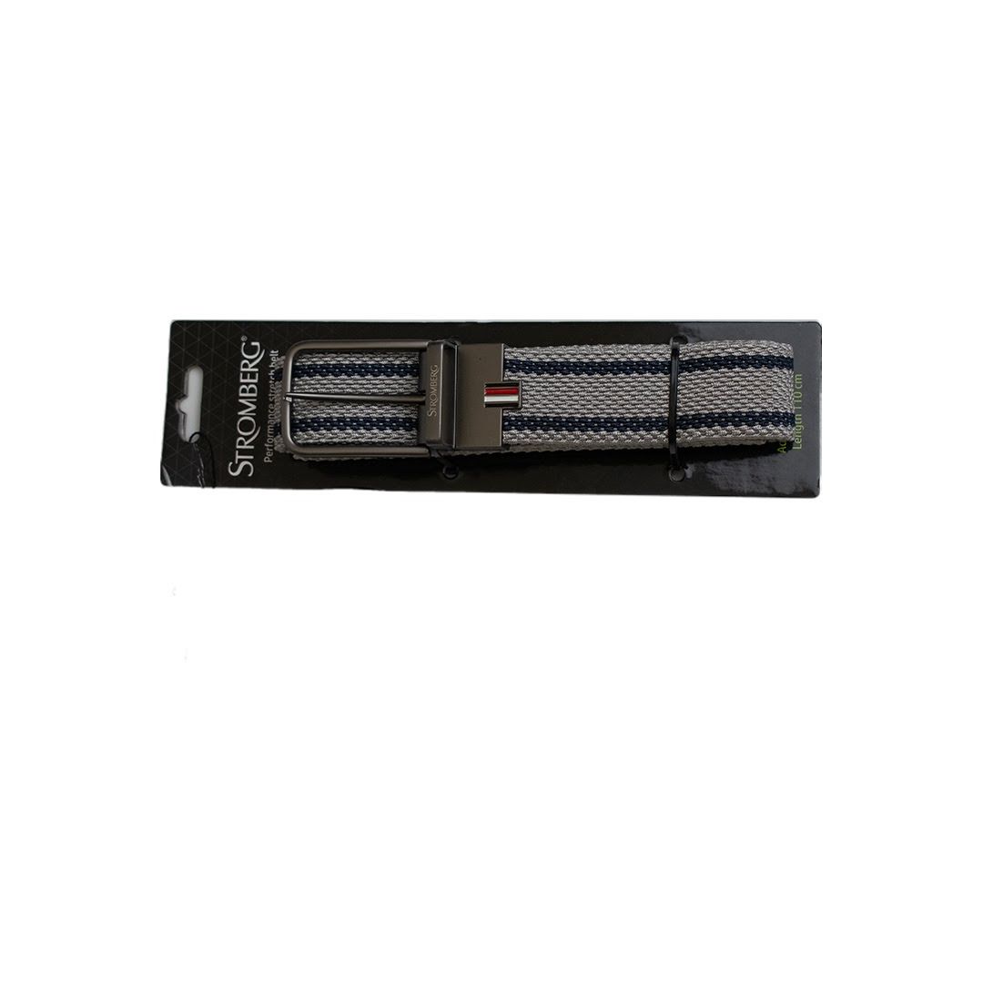 STROMBERG Reversible Elastic Stretch Golf Belt - Grey/Navy